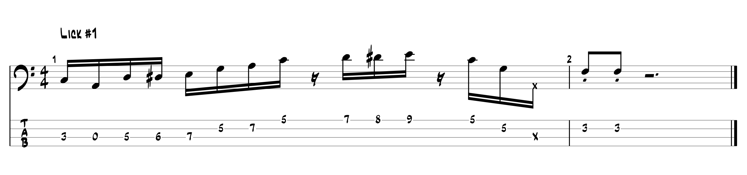 1612 vulfpeck. Basso Elettrico lick 1