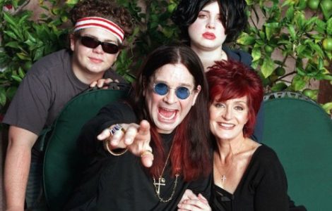 Ozzy Osbourne insieme alla sua famiglia